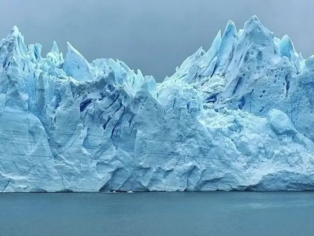 A view of this natural ice giant, from the boat